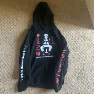 A black naruto hoodie. It’s pretty clean and has no stains